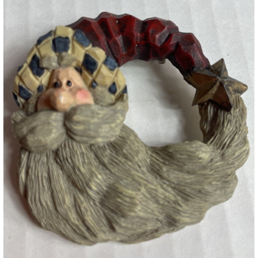 Boyd's Bears Folkwear Santa Claus Christmas Xmas Holiday Pin Brooch 2"